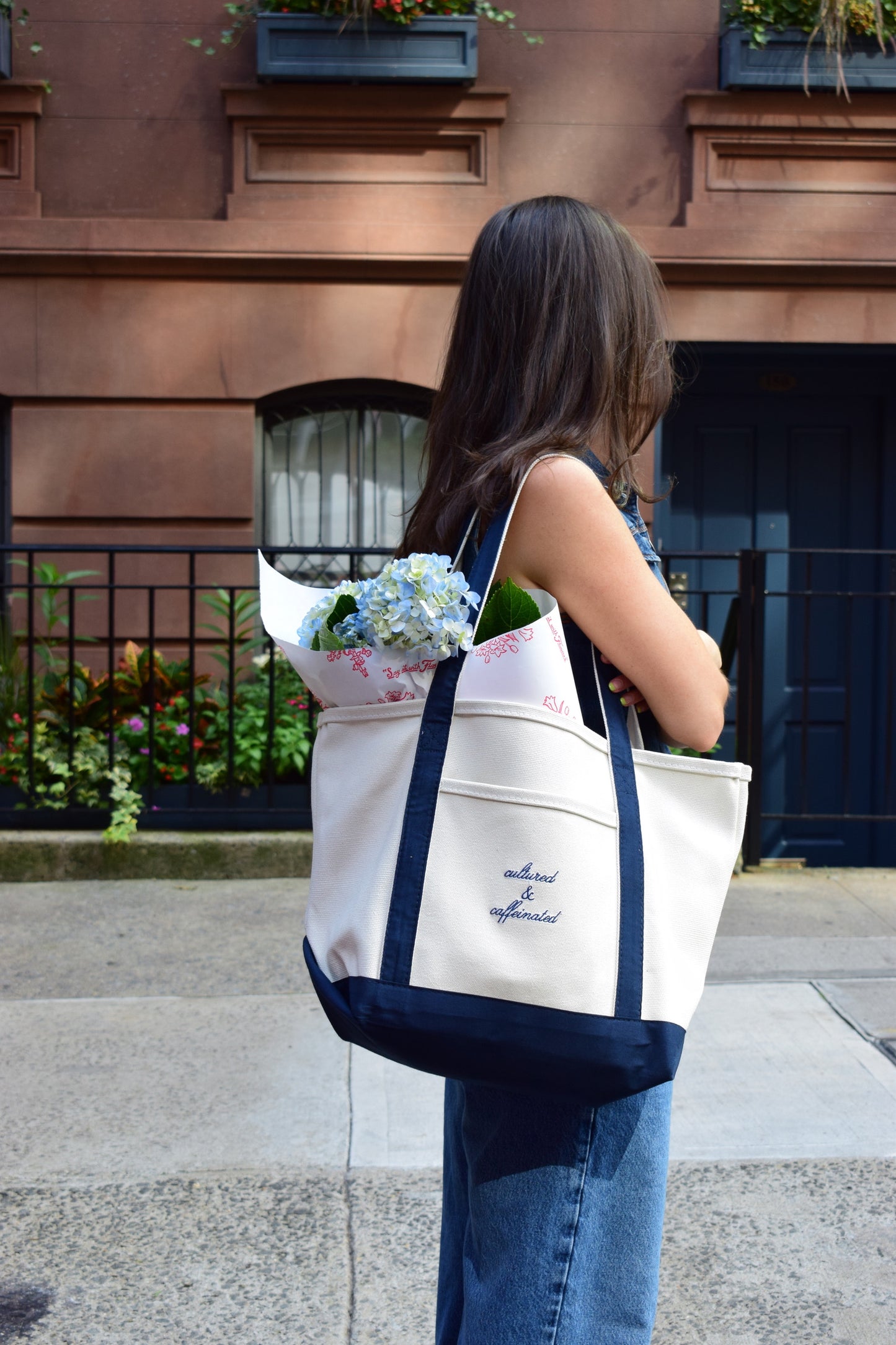 Cultured & Caffeinated Boat Tote