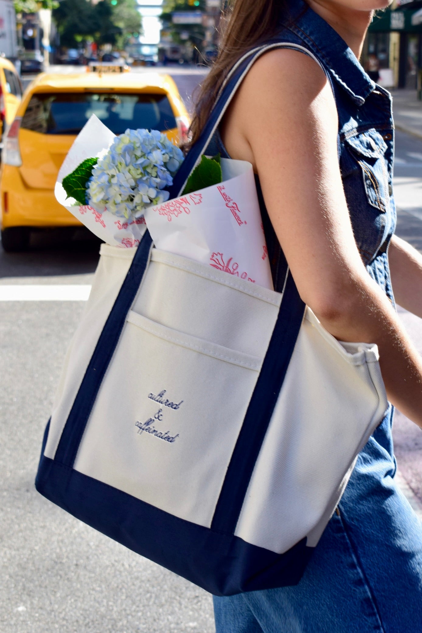 Cultured & Caffeinated Boat Tote