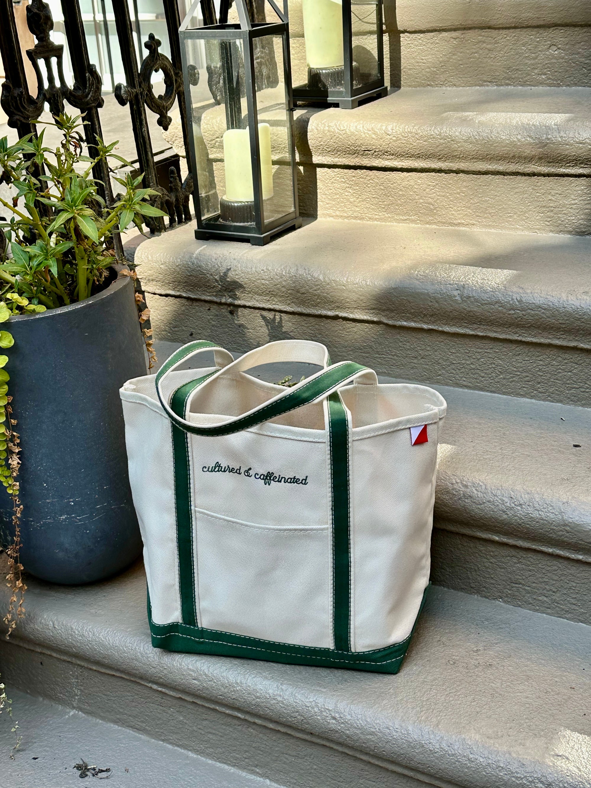 Cultured & Caffeinated Boat Tote